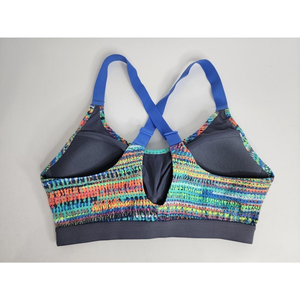 Victoria's‎ Secret Sports Bra Size 32C VS Blue Orange Padded Workout - Lot of 2 - Picture 3 of 9